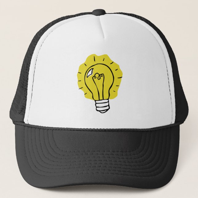 Eureka! Idea Lightbulb Illustration Hat (Front)