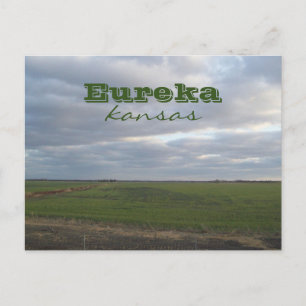 Eureka, Kansas Travel Prairie Landscape Postcard