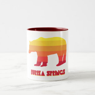 Eureka Springs Arkansas Rainbow Bear Two-Tone Coffee Mug