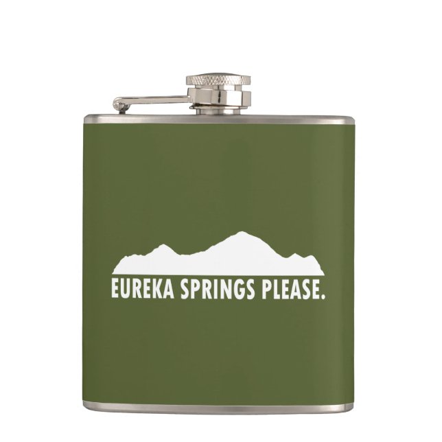 Eureka Springs Please Hip Flask (Front)