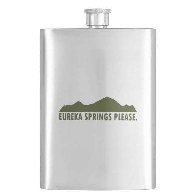 Eureka Springs Please Hip Flask (Front)