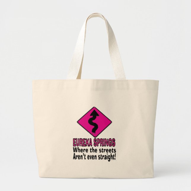 Eureka Springs streets Large Tote Bag (Front)