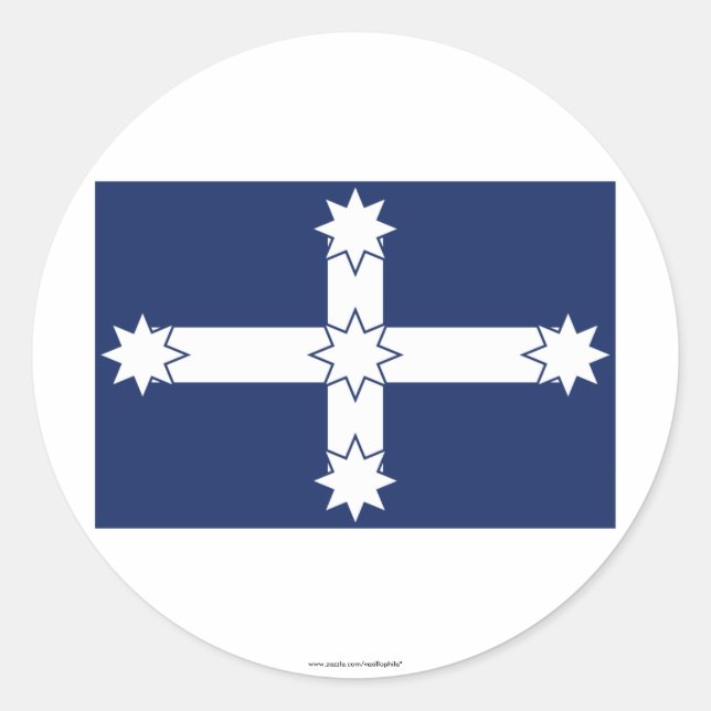 Eureka Stockade Flag Classic Round Sticker (Front)