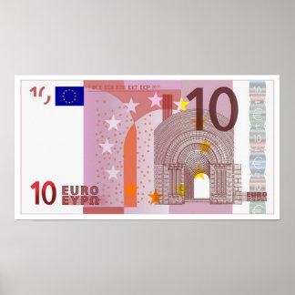 EURO 10 Euro note Ten Euro note Poster