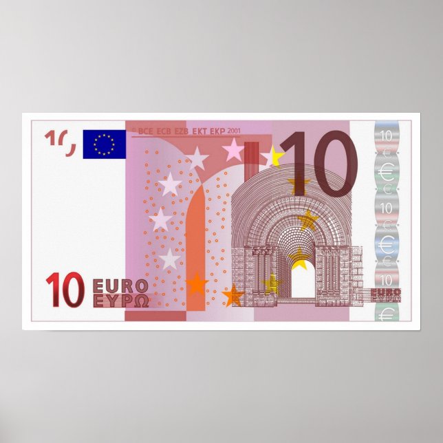 EURO 10 Euro note Ten Euro note Poster (Front)