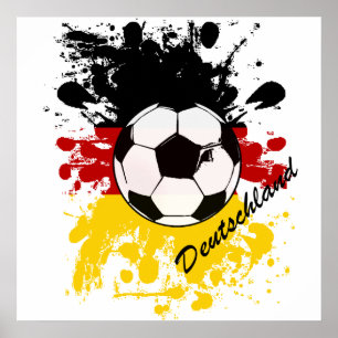 Euro 2012 - European Cup Germany flag football Poster