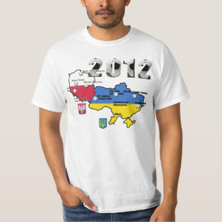 Euro 2012 Poland Flag Ukraine Flags European Cup T-Shirt