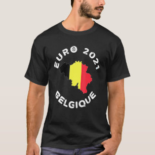 Euro 2021 Belgium Border Country Football Flag T-Shirt
