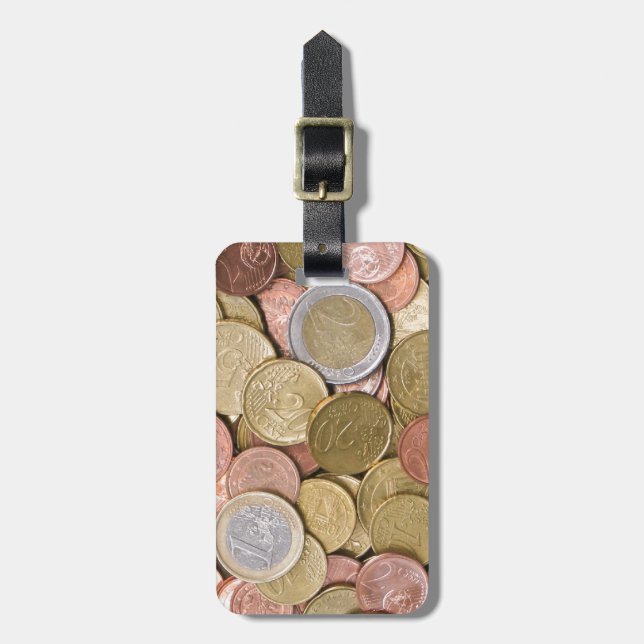 Euro Cents Luggage Tag (Front Vertical)