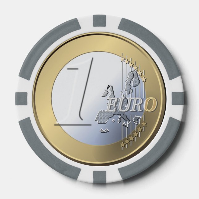 Euro Coin custom poker chips (Front)