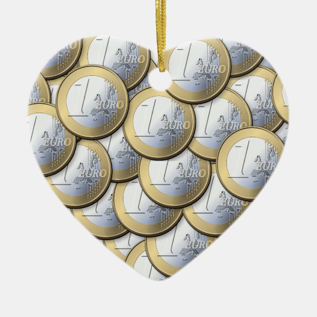Euro Coins ornament - customise (Front)