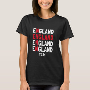 Euro Football England Flag Colour Text 2024 T-Shirt