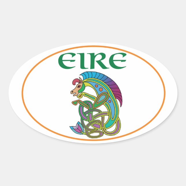 Euro Oval Ireland Car Sticker (Front)