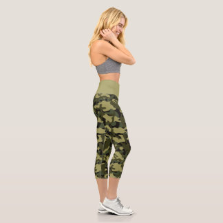 Euro Spring Camouflage Capri Leggings