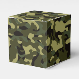 Euro Spring Camouflage Tissue Paper Favour Box