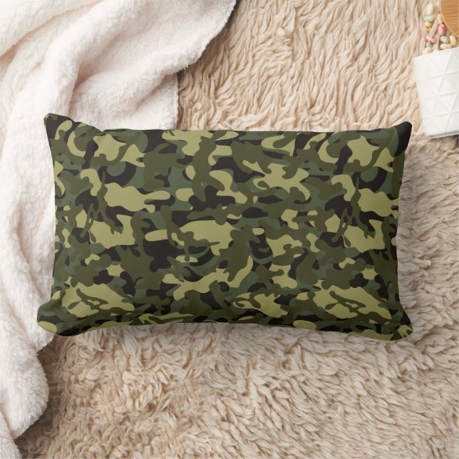 Euro Spring Camouflage Tissue Paper Lumbar Cushion (Blanket)