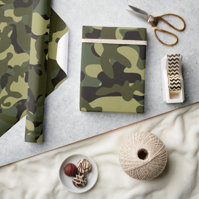 Euro Spring Camouflage  Wrapping Paper (Crafts)