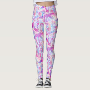 eurobeat holorave - pink and blue : leggings