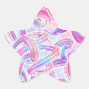 eurobeat holorave - pink and blue : star sticker