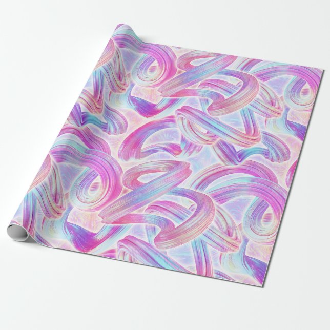 eurobeat holorave - pink and blue : wrapping paper (Unrolled)