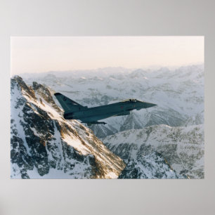 Eurofighter amongst mountains poster