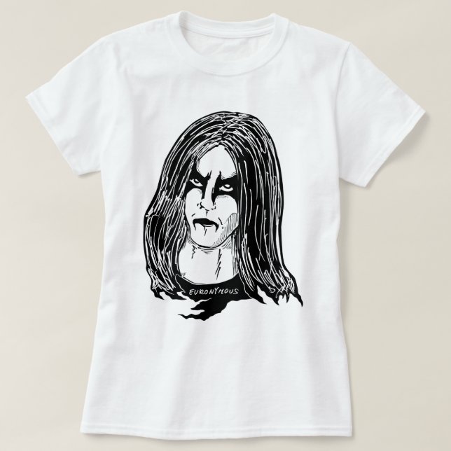 Euronymous Make Up Face T-Shirt (Design Front)