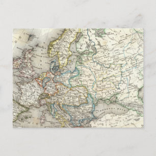 Europ Map Postcard