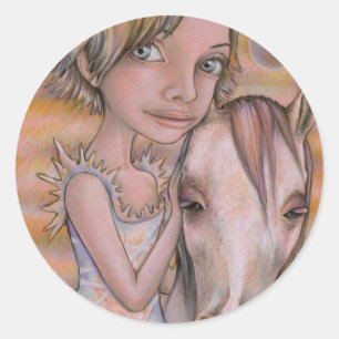 Europa and Snowflake Classic Round Sticker