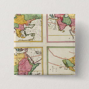Europa, Asia, Africa, America 15 Cm Square Badge