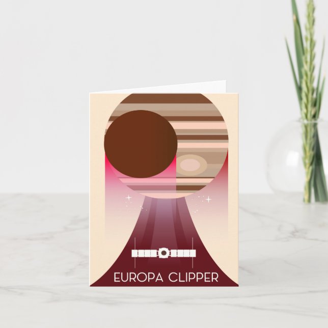 Europa Clipper Space Art Holiday Card (Front)