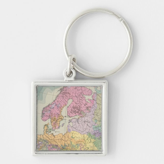 Europa - Geologic Map of Europe Key Ring (Front)