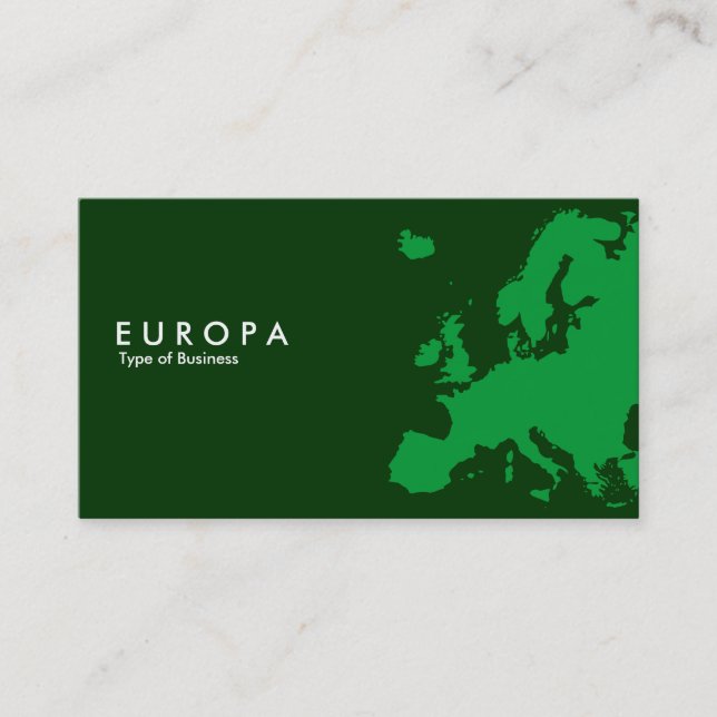 EUROPA Green - Dark Green Business Card (Front)