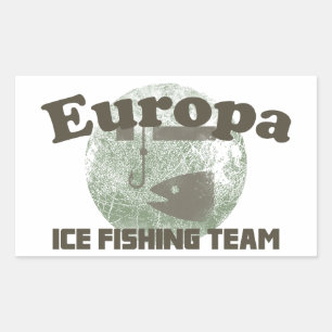 Europa Ice Fishing Team Rectangular Sticker