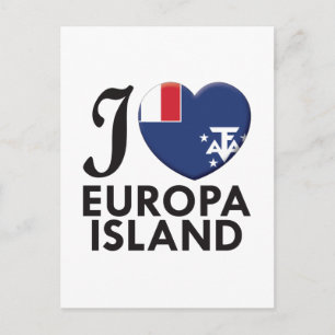 Europa Island Love Postcard