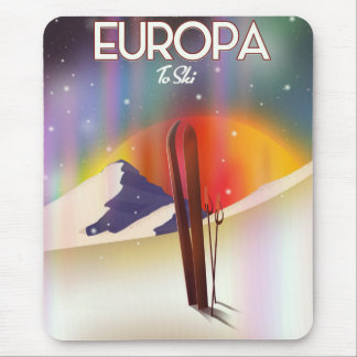 Europa - Moon of Jupiter Space Art. Mouse Pad