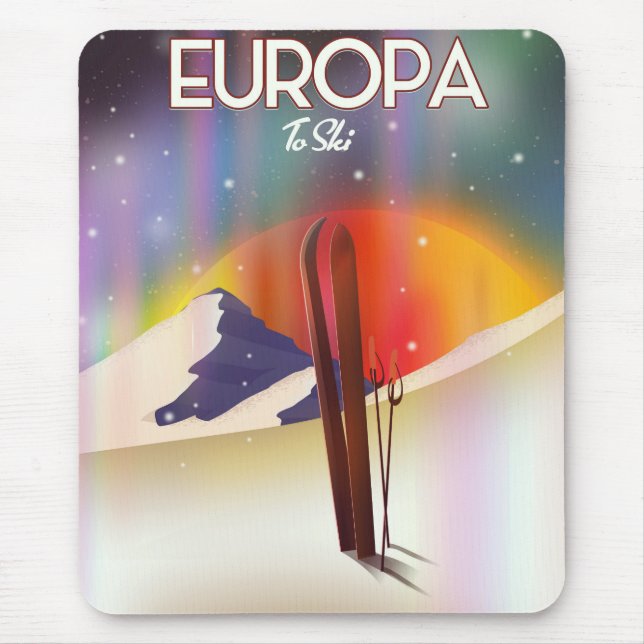 Europa - Moon of Jupiter Space Art. Mouse Pad (Front)