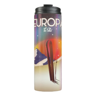 Europa Moon of Jupiter space art. Thermal Tumbler