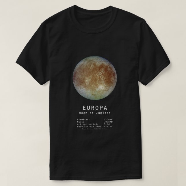 Europa Moon T-Shirt (Design Front)