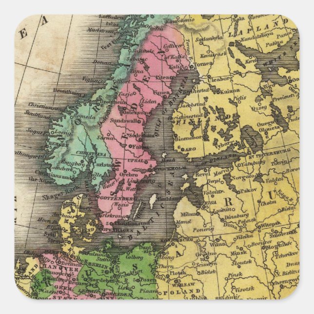 Europe 12 square sticker (Front)