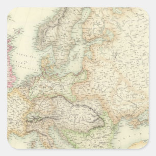 Europe 14 square sticker