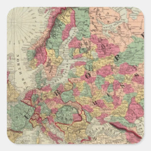 Europe 15 square sticker