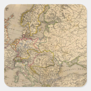 Europe 17 square sticker