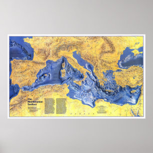 " Europe: 1982/present - Mediterranean Seafloor Poster