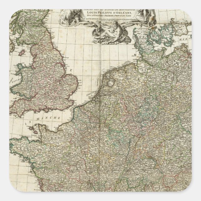 Europe 1 square sticker (Front)