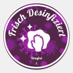 " Europe : 2020 - Fresh disinfected ... Classic Round Sticker