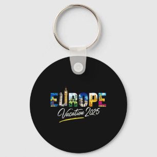 Europe 2025 Family Vacation Souvenir Trip Summer Key Ring