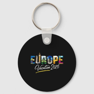 Europe 2025 Family Vacation Souvenir Trip Summer T Key Ring