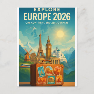 EUROPE 2026 — One Continent, Endless Journeys Postcard
