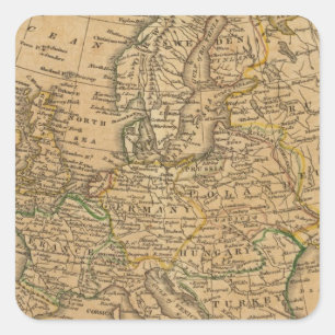 Europe 22 square sticker