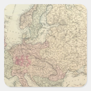 Europe 24 square sticker
